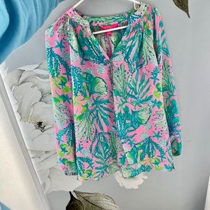 Lilly Pulitzer Elsa silk top- size medium